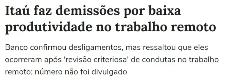 Demissão em massa Itaú