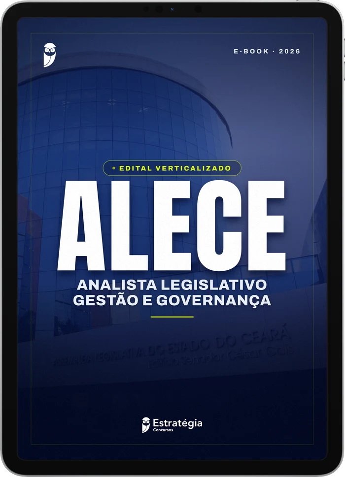 Capa do e-book ALECE - Analista Legislativo - Gestão e Governança - Edital Verticalizado - 2026