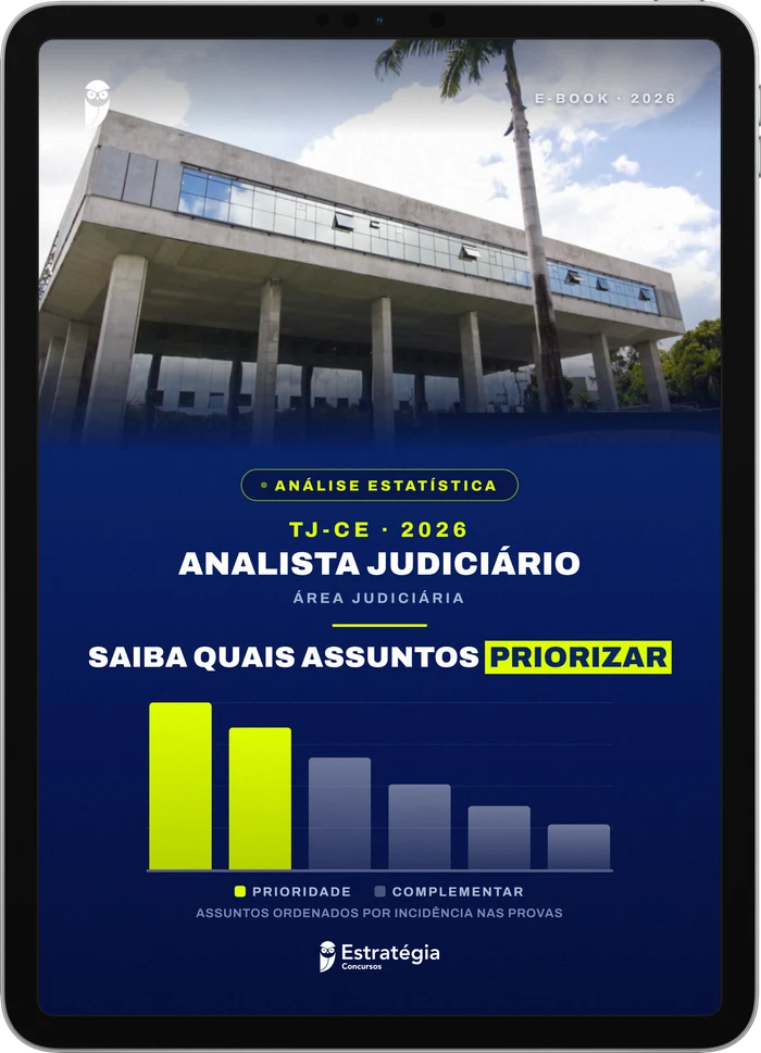 Capa do e-book Análise Estatística - TJ CE 2026 - Analista Judiciário - Área Judiciária