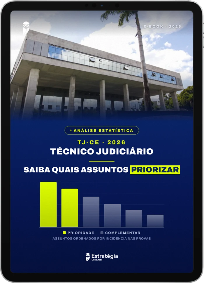 Capa do e-book Análise Estatística - TJ CE 2026 - Técnico Judiciário - Área Judiciária
