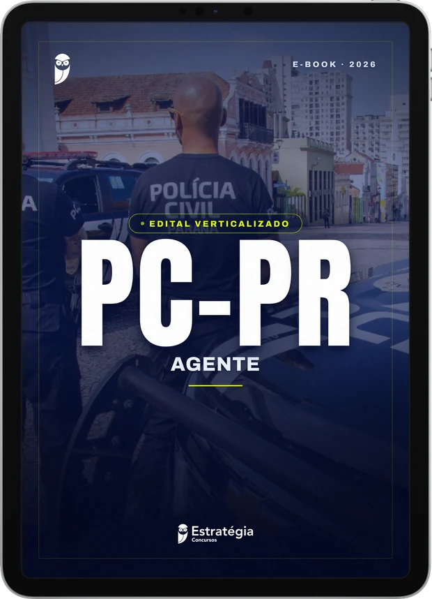 Capa do e-book PC PR - Agente - Edital Verticalizado - 2026