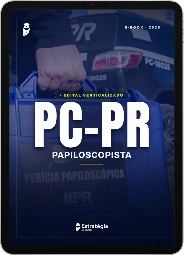 Capa do e-book PC PR - Papiloscopista - Edital Verticalizado - 2026