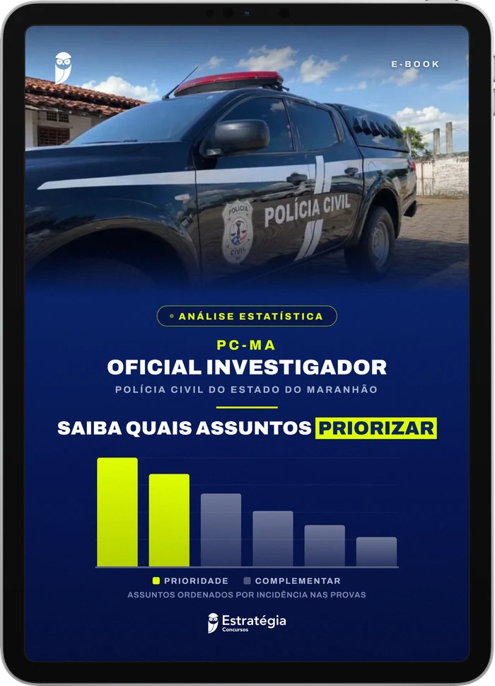 Capa do e-book Análise Estatística - PC MA - Saiba quais assuntos priorizar
