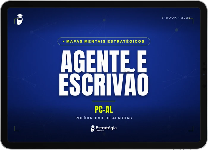 Capa do e-book Mapas Mentais Estratégicos - PC AL - Agente e Escrivão