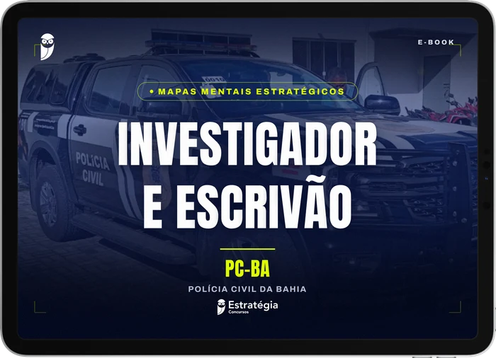 Capa do e-book Mapas Mentais Estratégicos - PC BA - Investigador e Escrivão