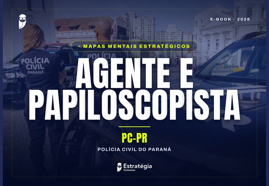 Capa do e-book Mapas Mentais Estratégicos - PC PR - Agente e Papiloscopista
