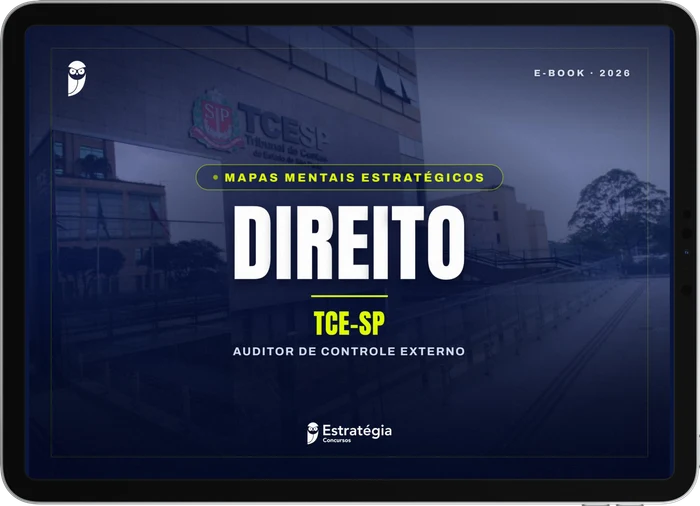 Capa do e-book Mapas Mentais Estratégicos - TCE SP - Auditor de Controle Externo - Direito