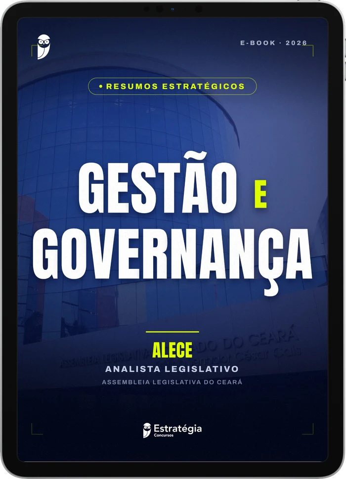 Capa do e-book Resumos Estratégicos - ALECE - Analista Legislativo - Gestão e Governança