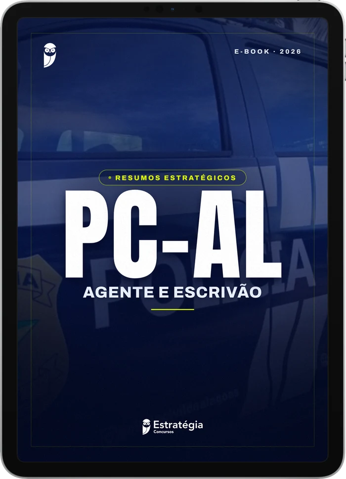 Capa do e-book Resumos Estratégicos - PC AL - Agente e Escrivão