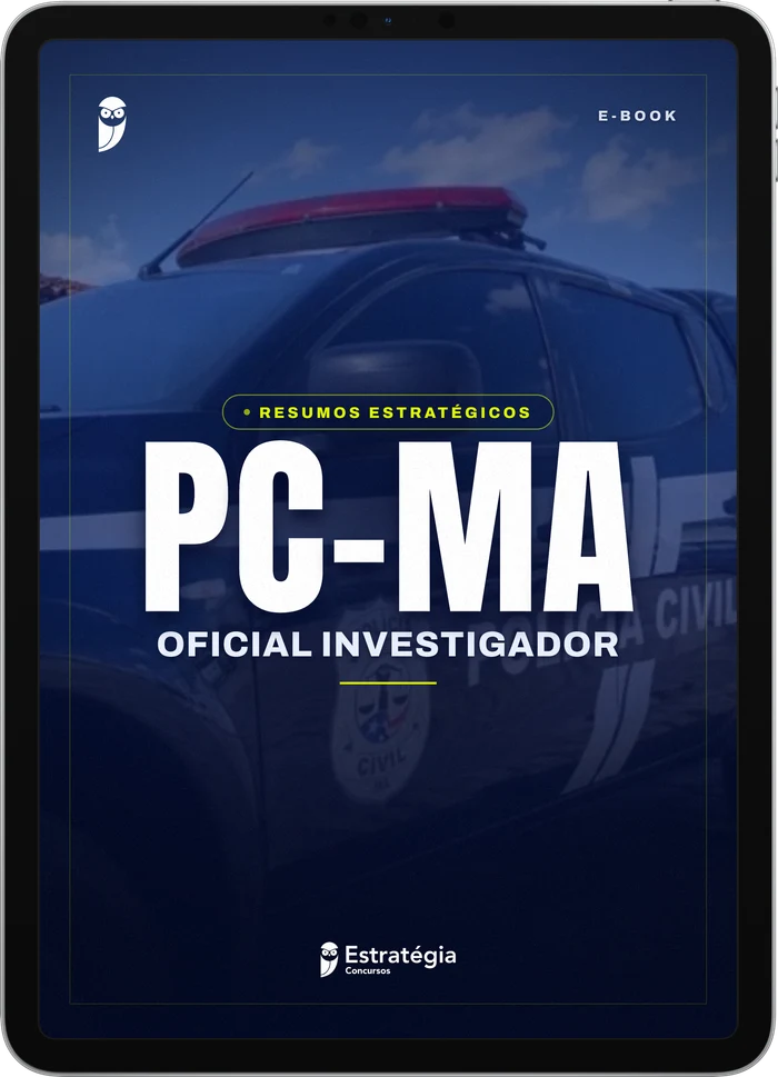 Capa do e-book Resumos Estratégicos - PC MA - Oficial Investigador