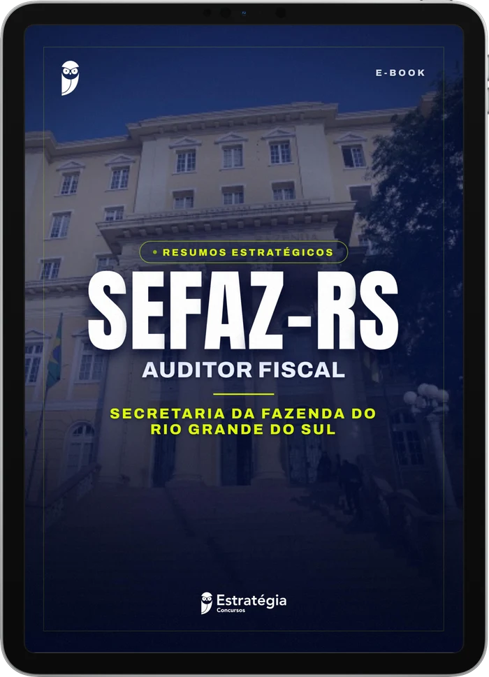Capa do e-book Resumos Estratégicos - SEFAZ RS - Auditor Fiscal