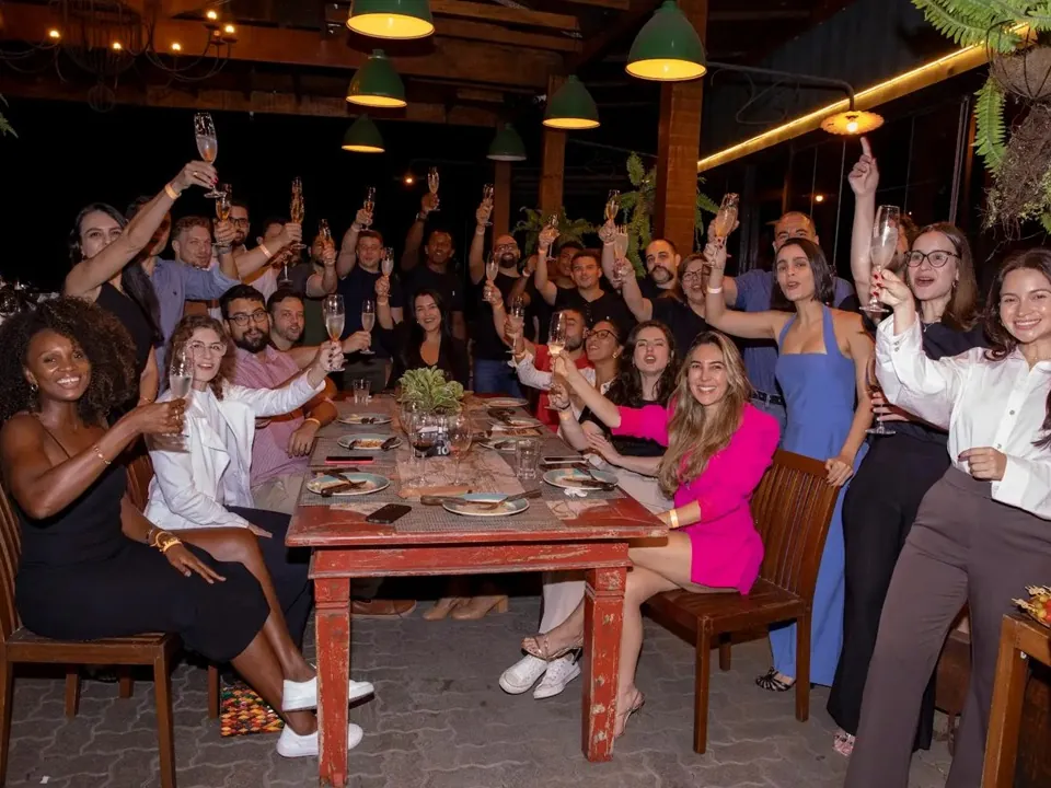 Evento com alunos aprovados