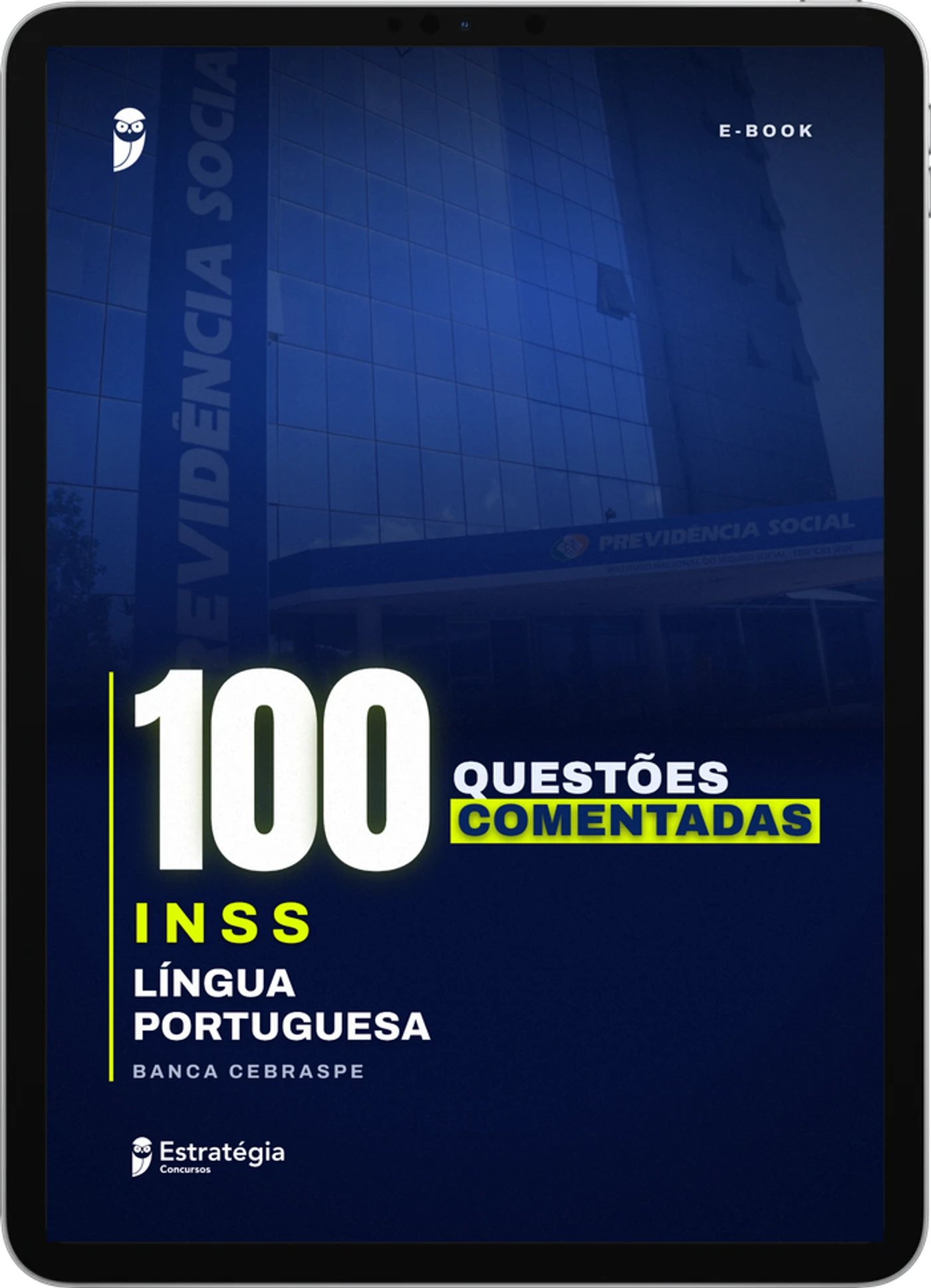 Capa do e-book Língua Portuguesa para o INSS - 100 Questões Comentadas do Cebraspe