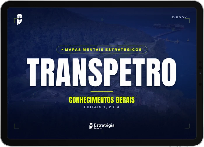 Capa do e-book Mapas Mentais Estratégicos - Transpetro - Conhecimentos Gerais - Editais 1, 2 e 4