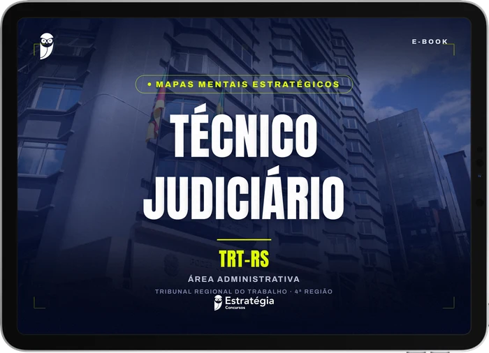 Capa do e-book Mapas Mentais Estratégicos - TRT RS - Técnico Judiciário - Área Administrativa