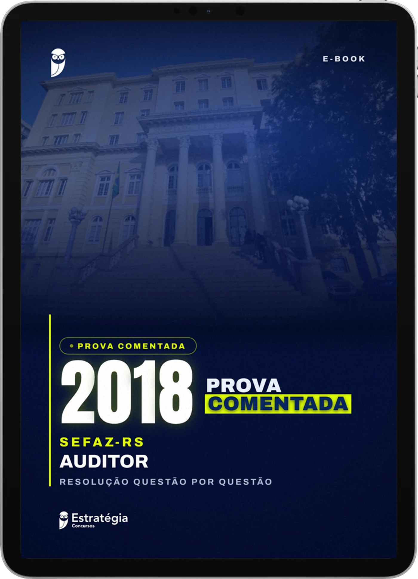 Capa do e-book SEFAZ-RS - Auditor - 2018 - Prova Comentada