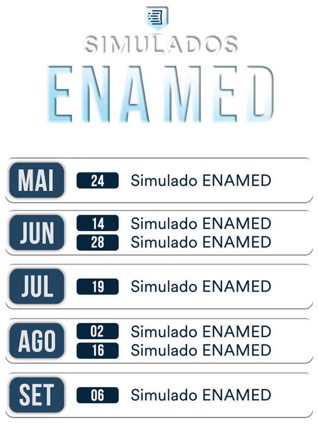 Calendário dos Simulados ENAMED 2026 do Estratégia MED