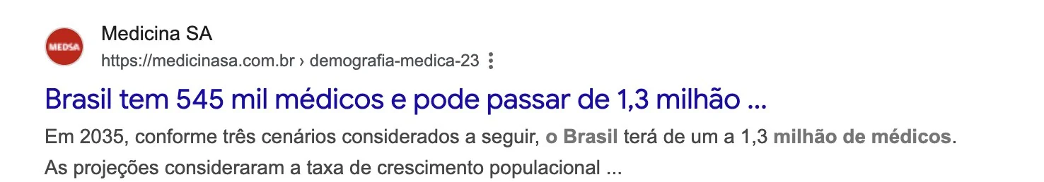 Medicina SA: Brasil tem 545 mil médicos e pode passar de 1,3 milhão até 2035