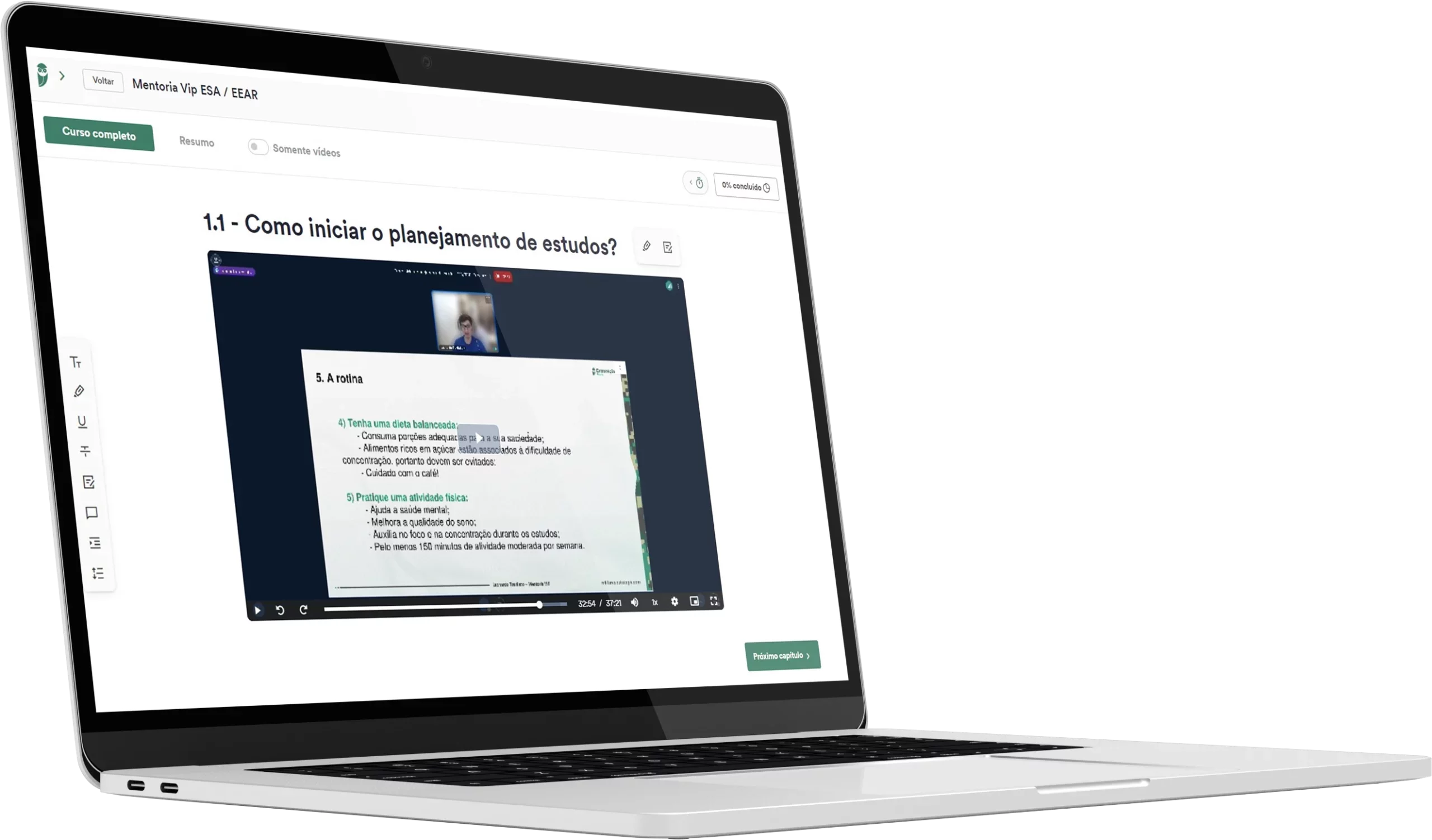 Assistente Virtual com IA gerando planejamento de estudos personalizado