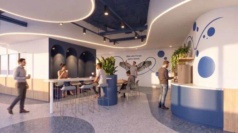 Cafeteria do projeto da unidade do Paraíso