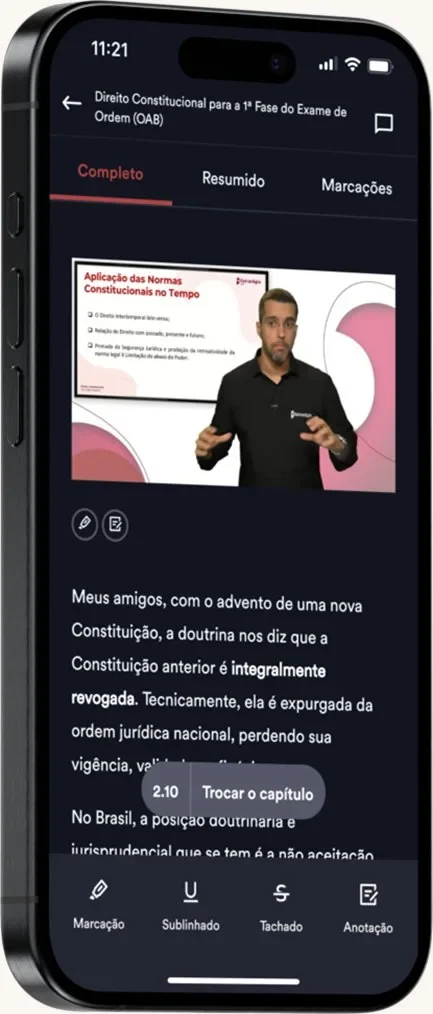 Livro Digital Interativo com vídeo aula no celular