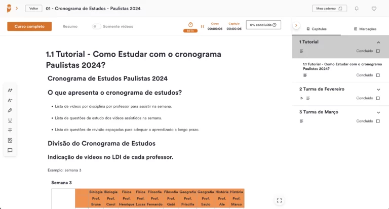 VITALICIA VESTIBULAR CRONOGRAMA