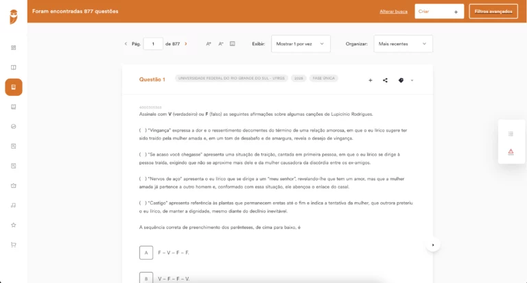 VITALICIA VESTIBULAR QUESTÕES